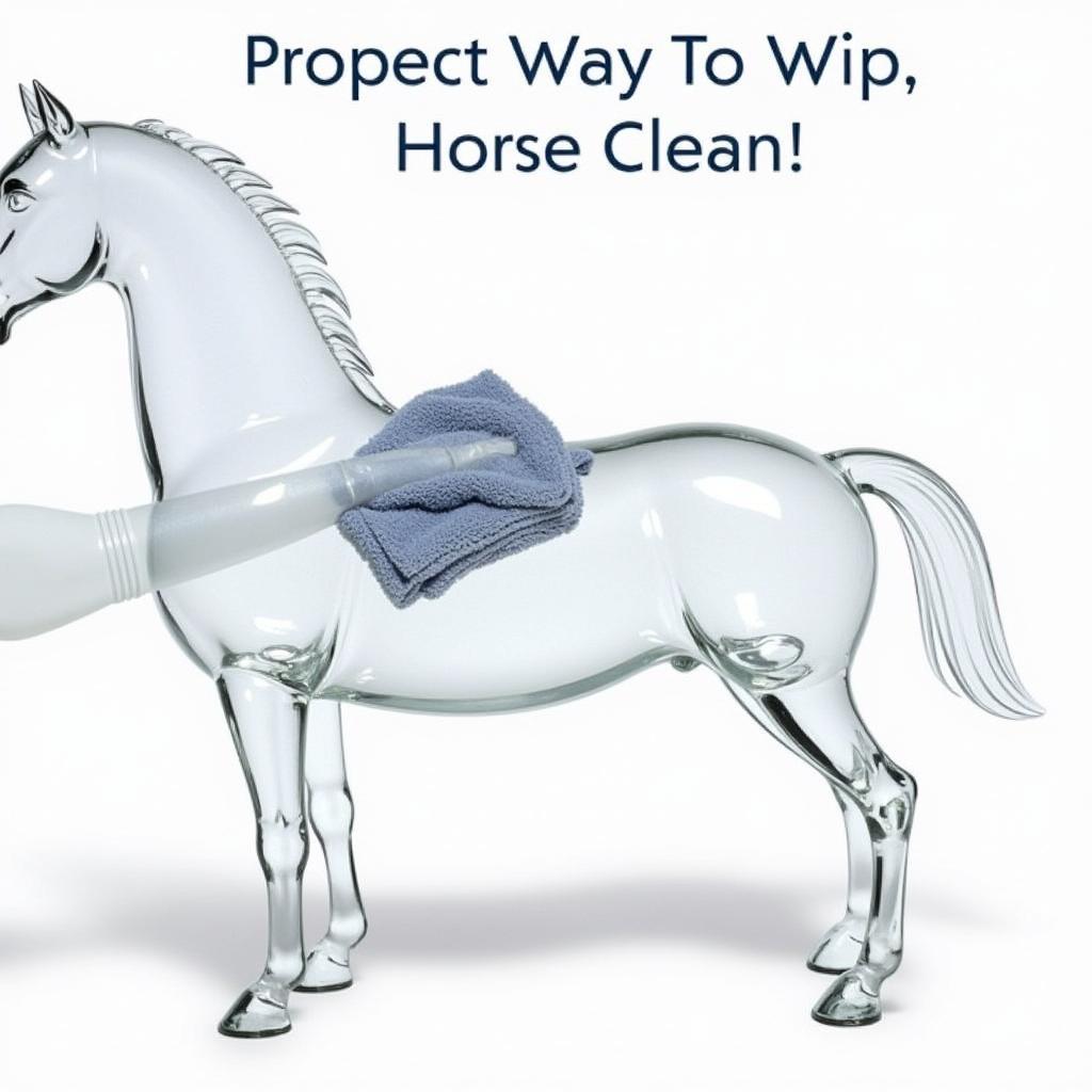 Cleaning a Swarovski Crystal Horse Figurine