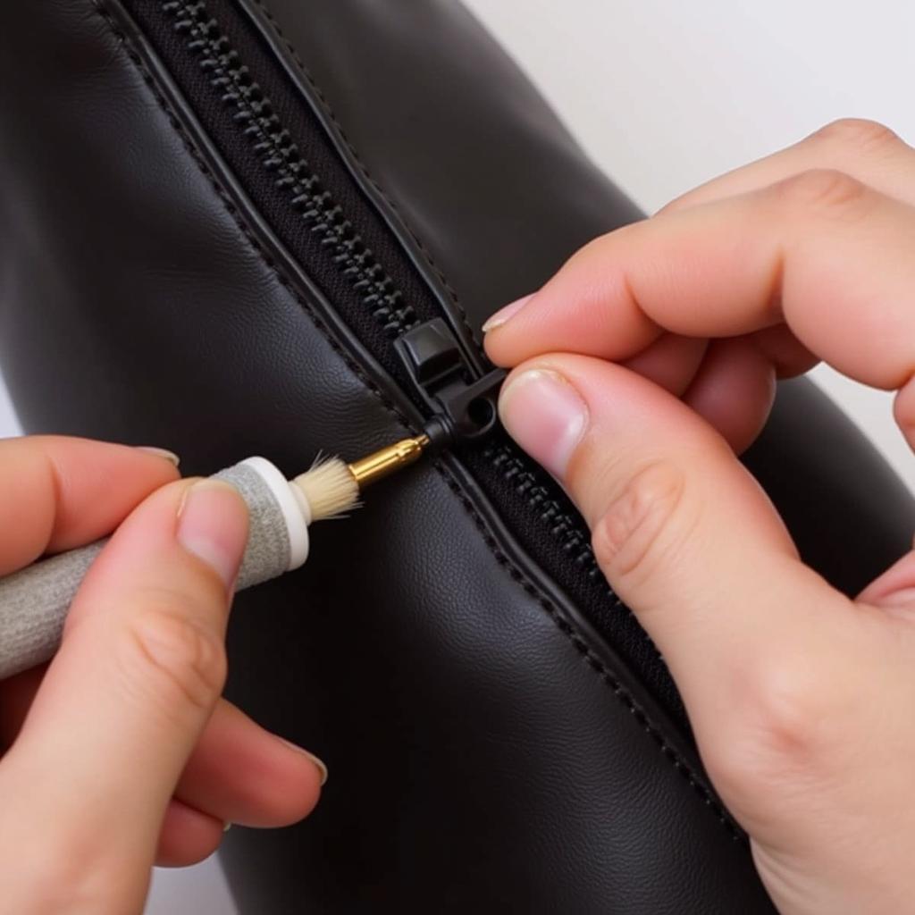 Cleaning the Zipper on Horse Riding Boots