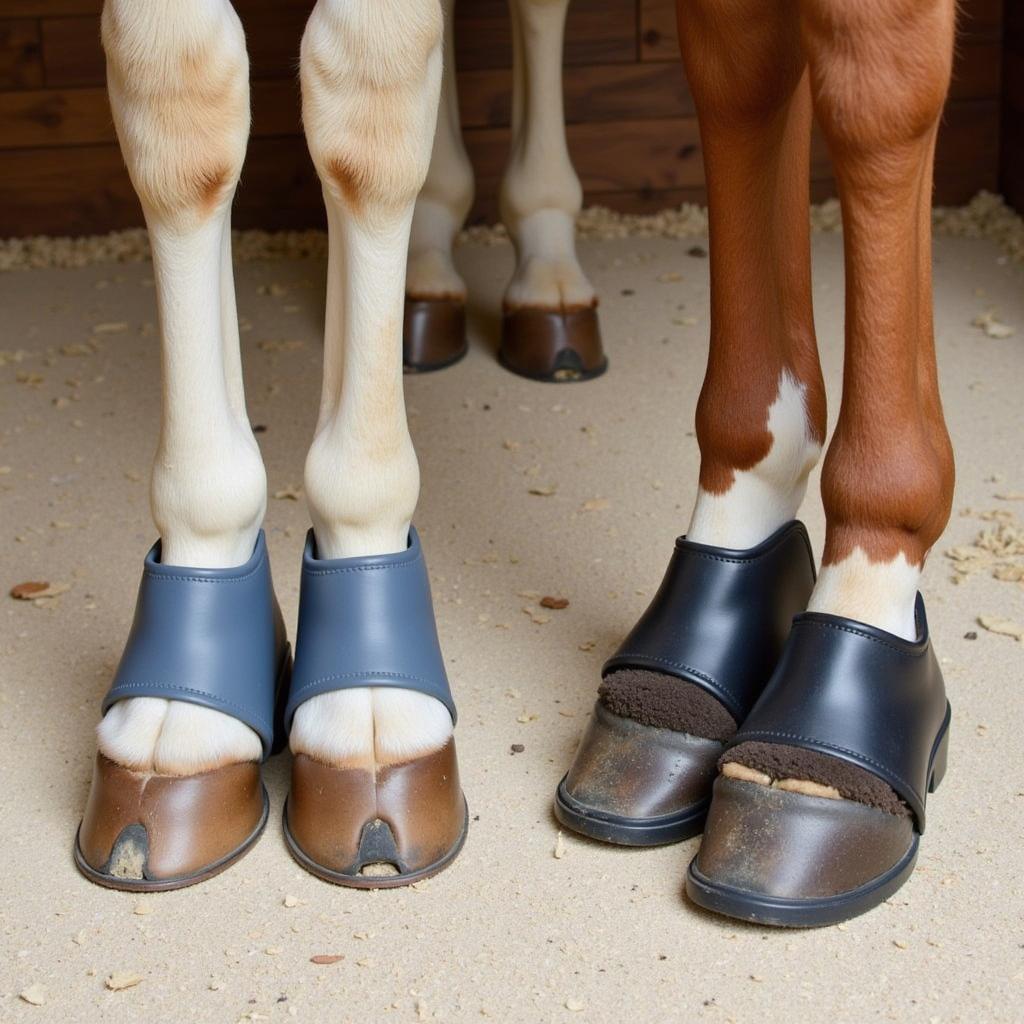 Horses with Laminitis Wearing Clogs