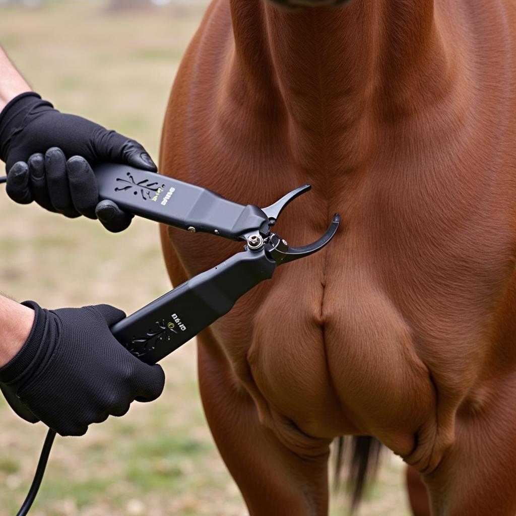 Clipping a Horse's Chest