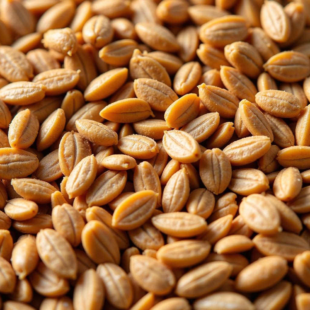 Close-up of flaxseed in horse feed