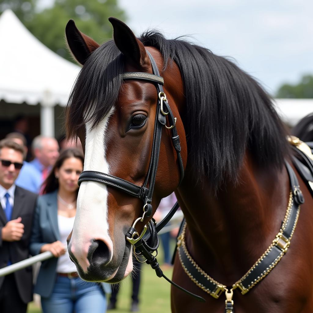 Clydesdale horse at a show