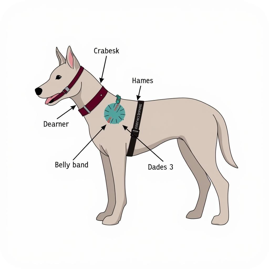 Diagram of a Collar and Hames Harness