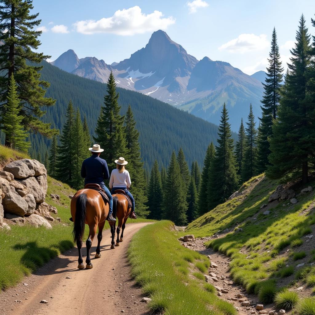 Horseback Riding on a Colorado Trail