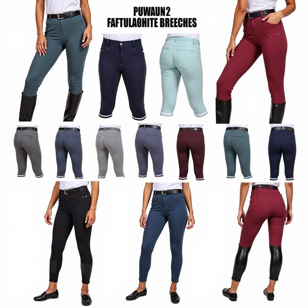 Variety of stylish horse pilot breeches