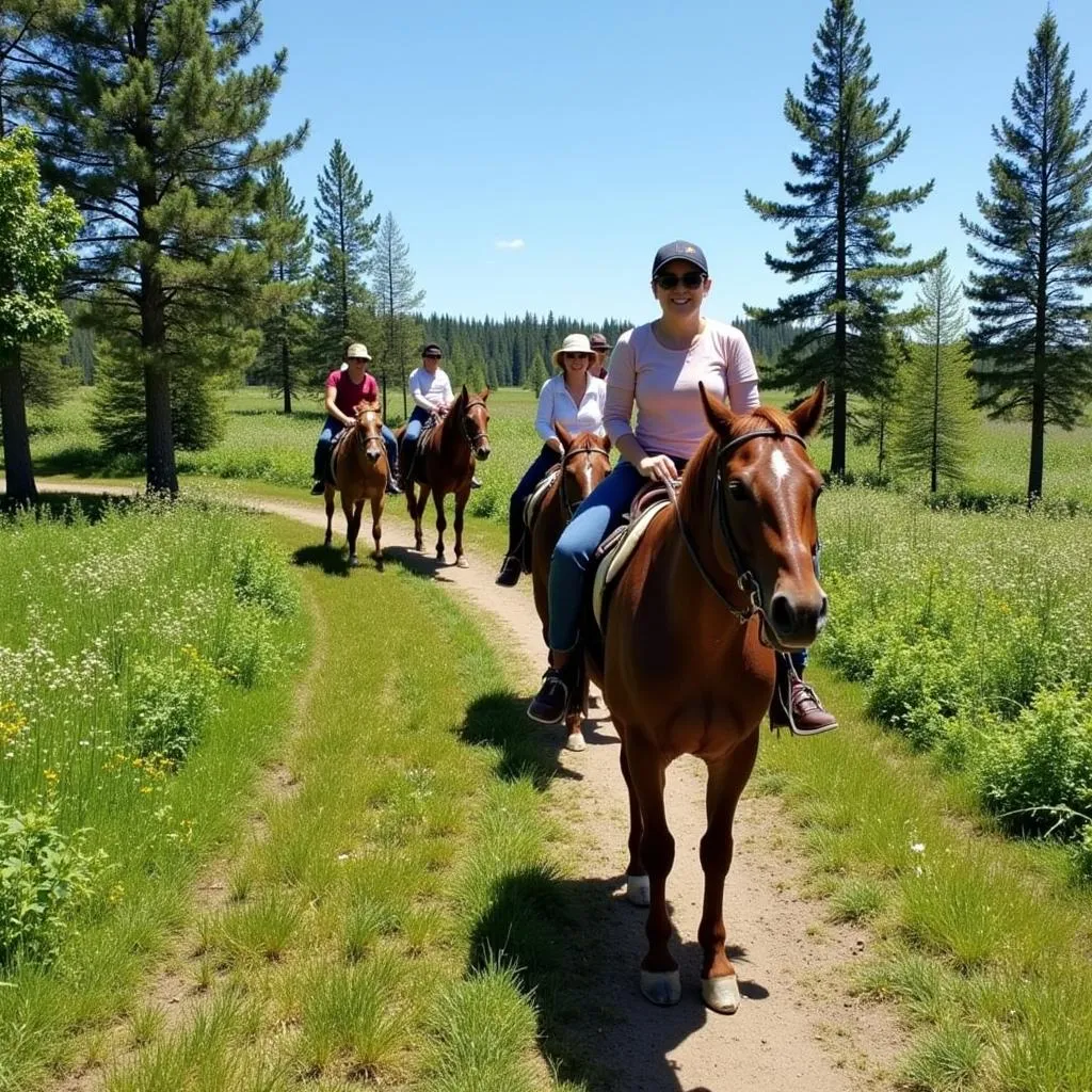 Riding through beautiful countryside