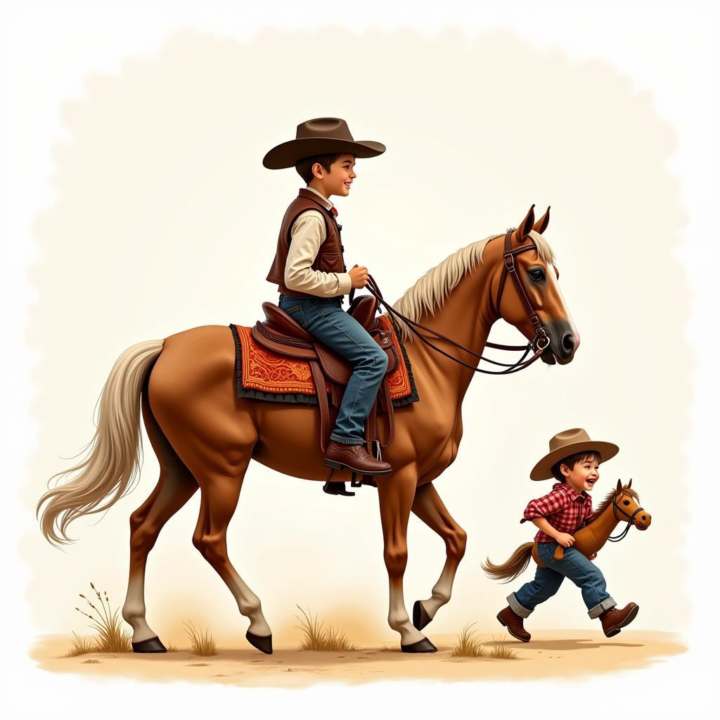 Cowboy and Horse Costume