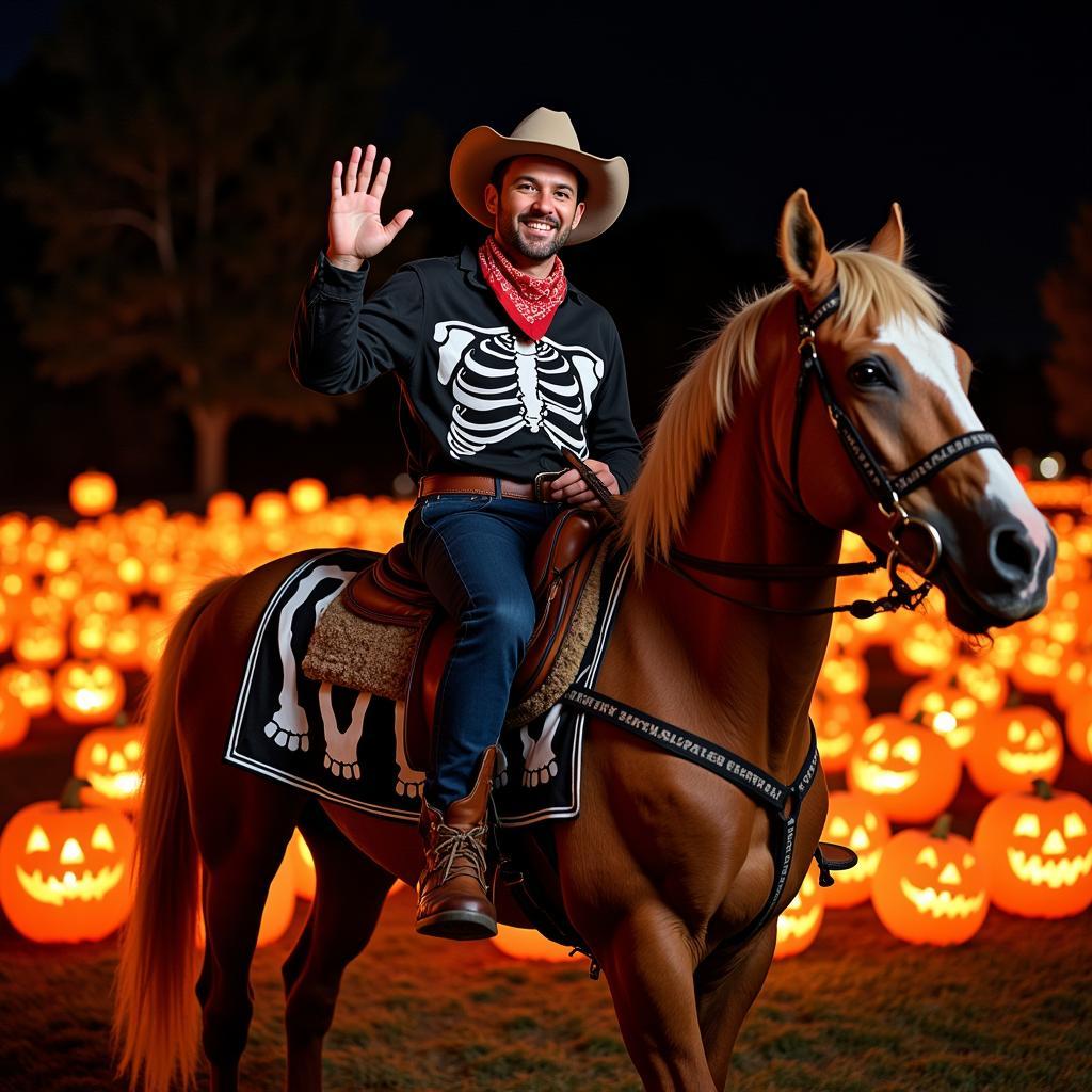 Cowboy and Horse Halloween Costume