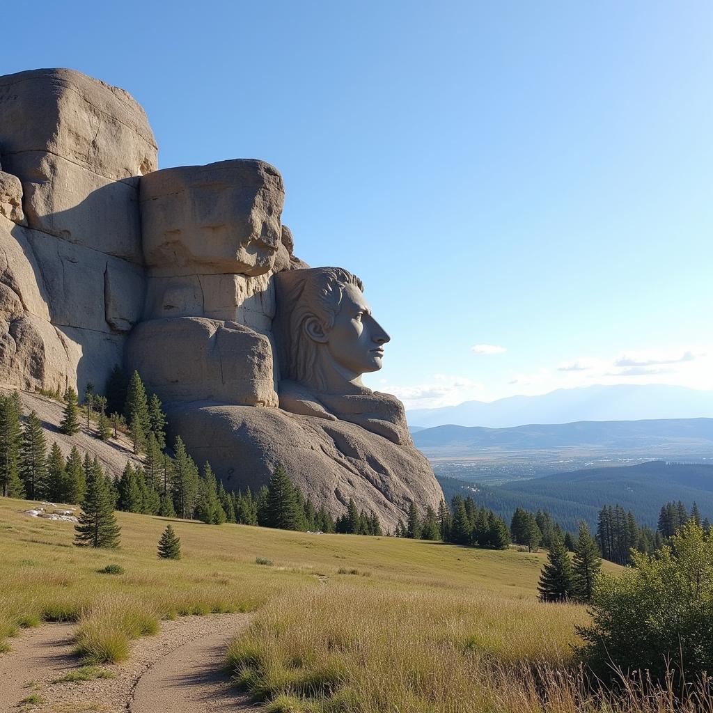 Monument of Crazy Horse in Black Hills