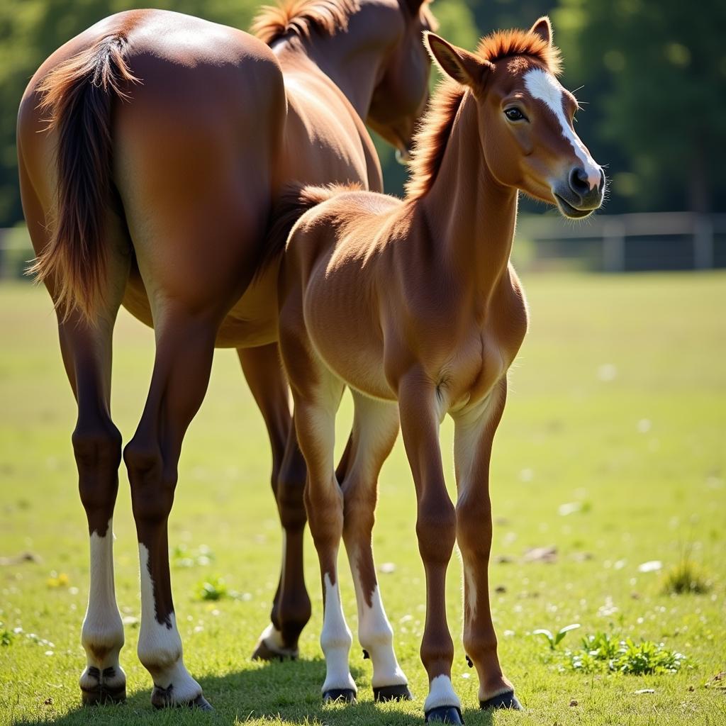 Creek Farm Lexington McClain Foal with Mare