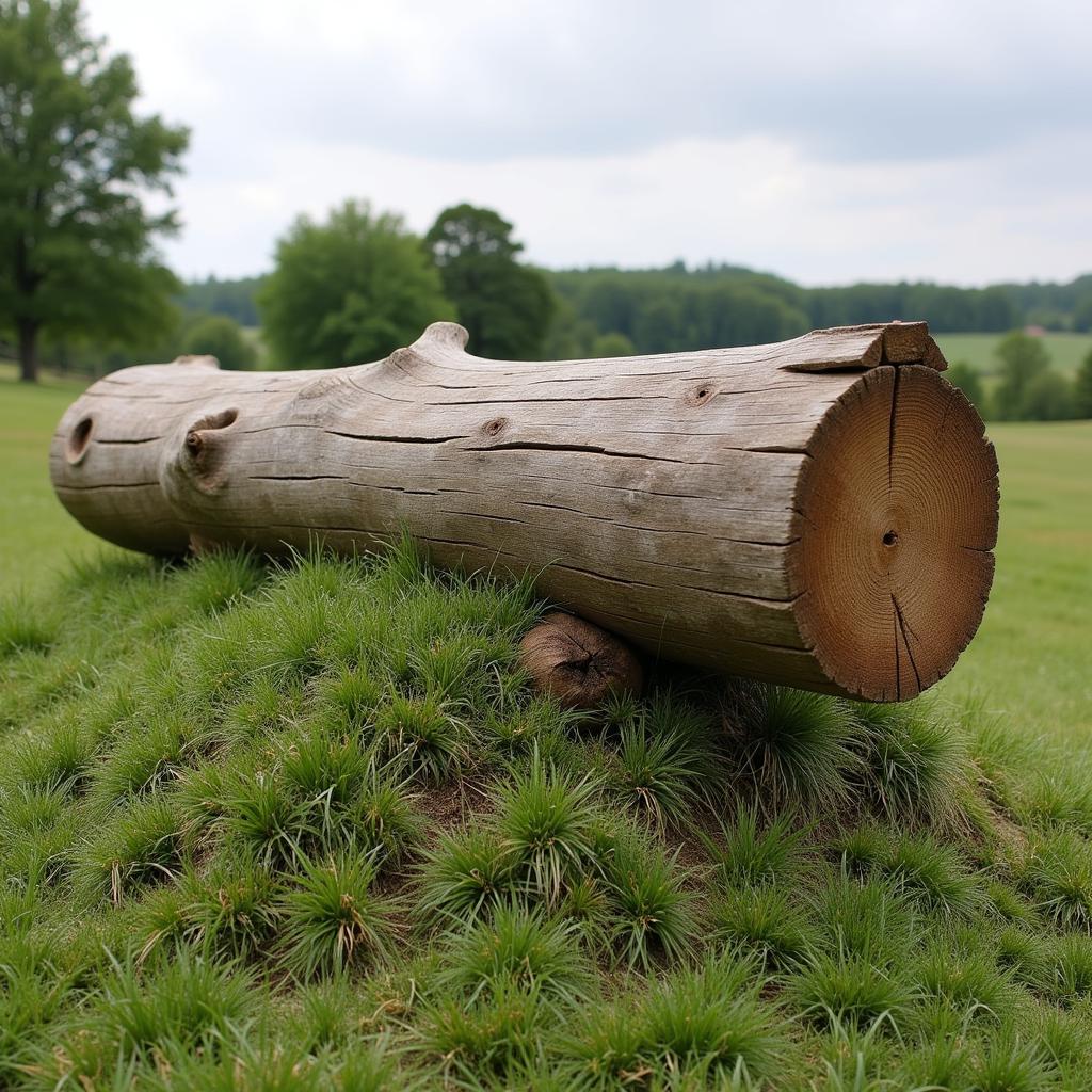 A Natural Log Cross Country Horse Jump