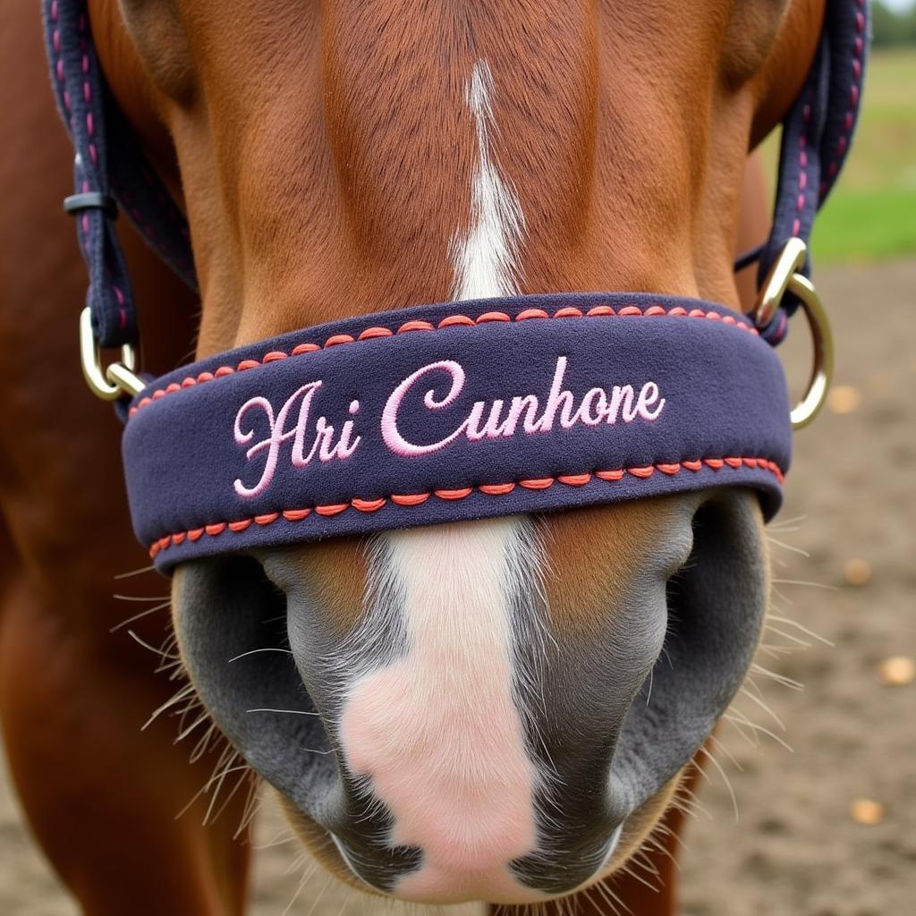 Custom Horse Halter Embroidery