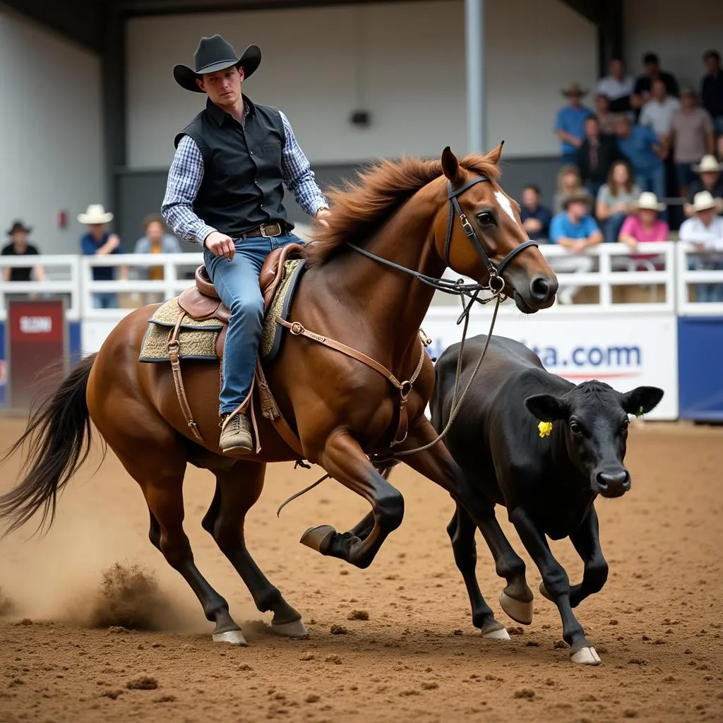 Cutting horse competition