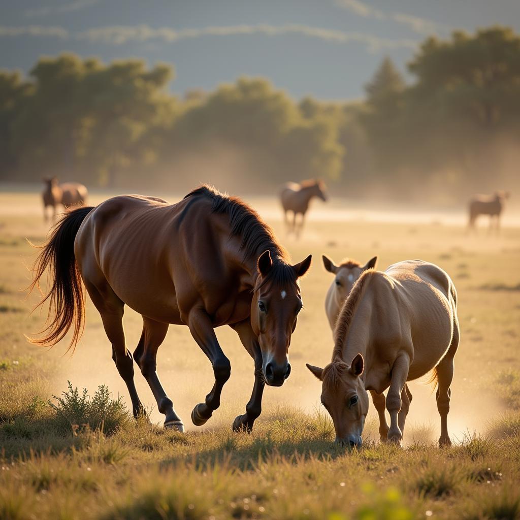 Cutting Horse Separating Cow