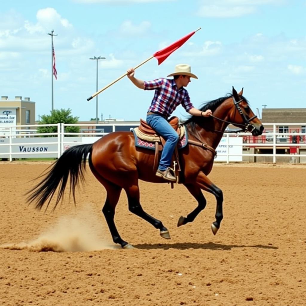 Cutting Horse Training with Flags for Enhanced Performance