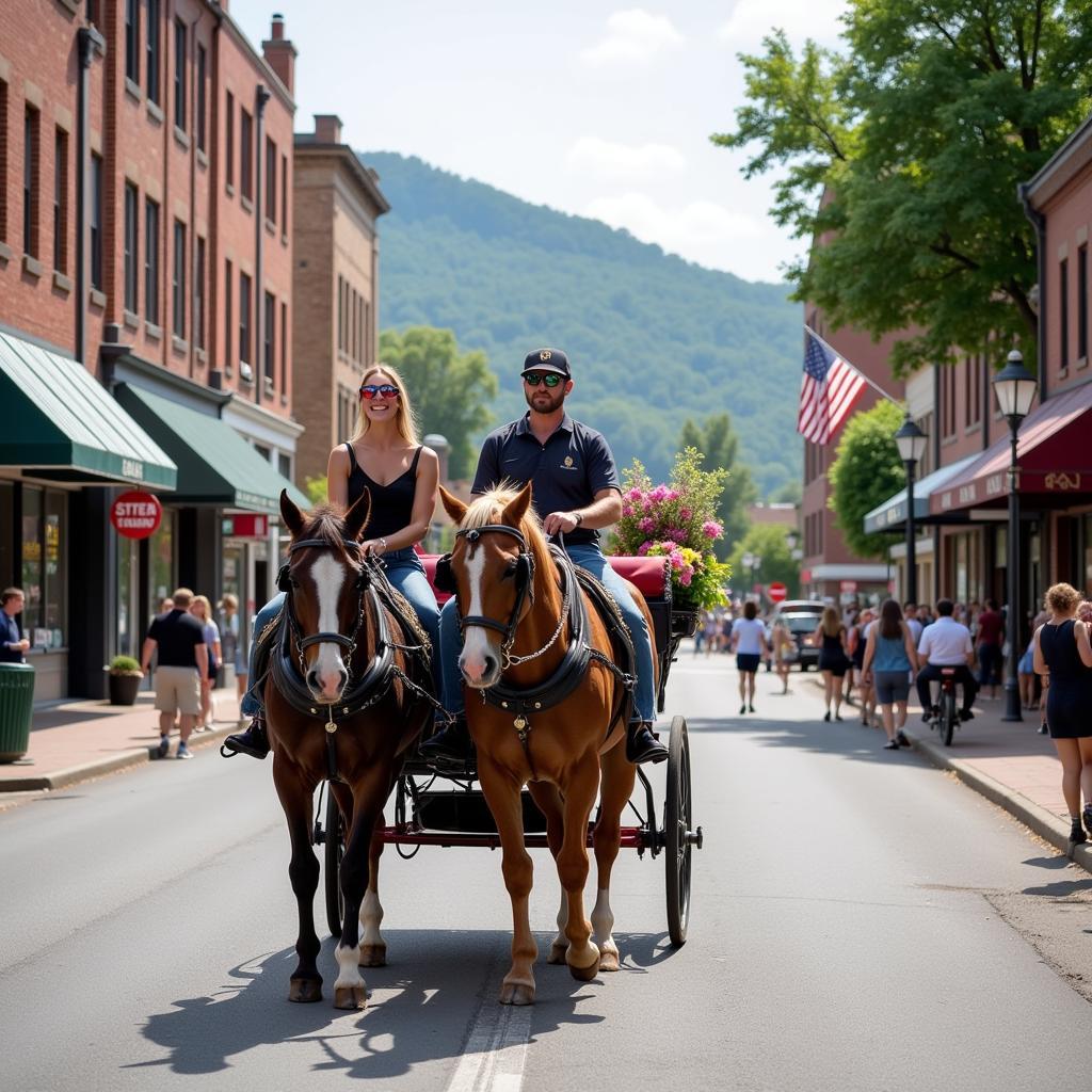 Dahlonega horse and carriage ride through the historic district