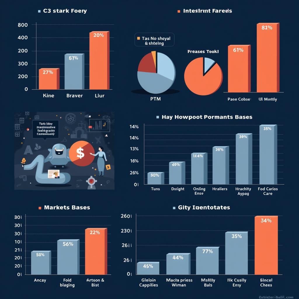 Business charts illustrating dark horse success