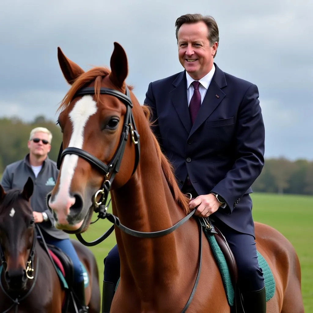 David Cameron horseback riding