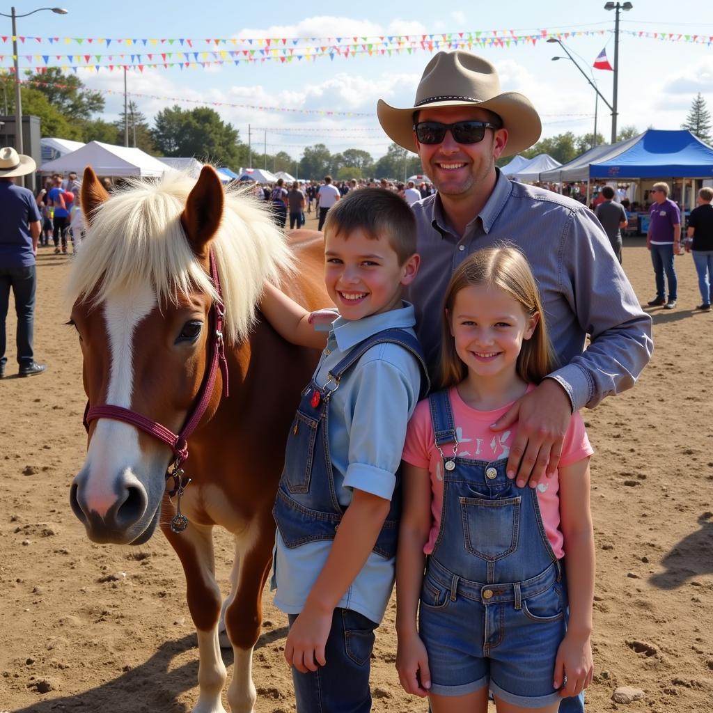 Family enjoying the Day of the Horse Chatsworth