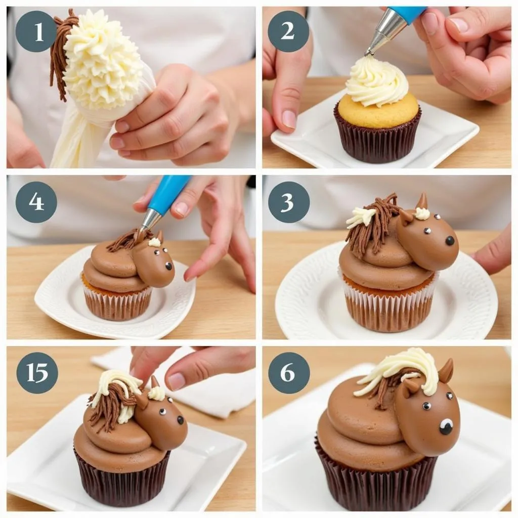 Decorating Cupcake Horse Cake