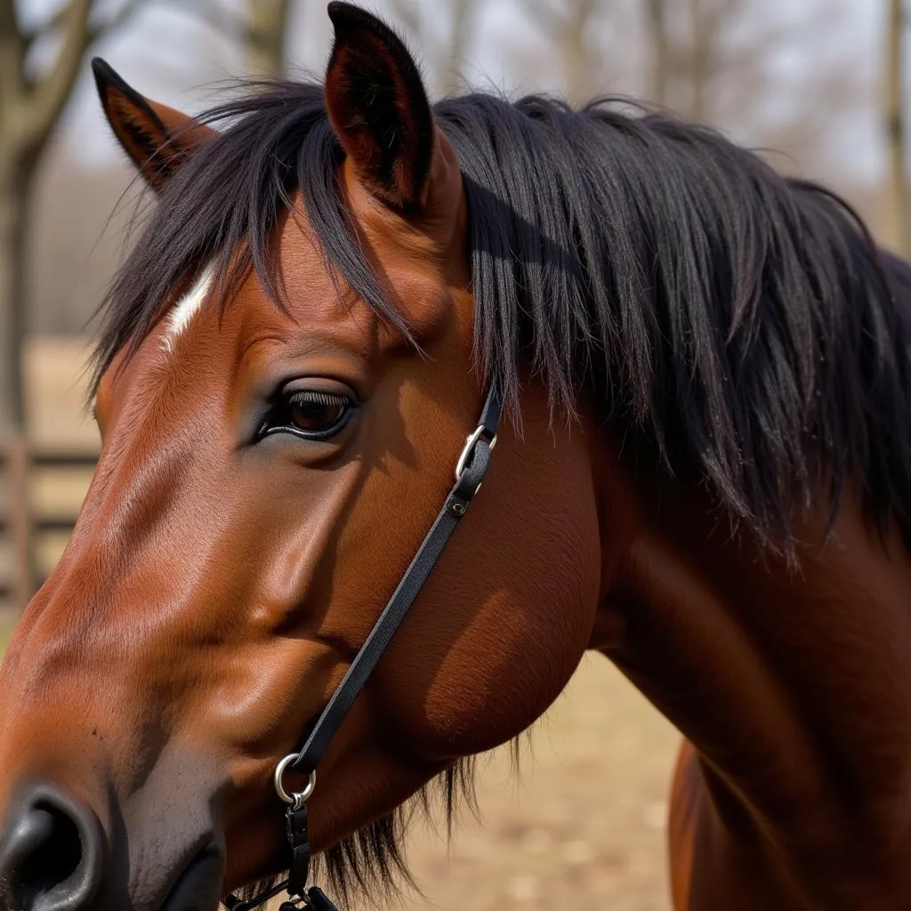 Horse with shiny coat