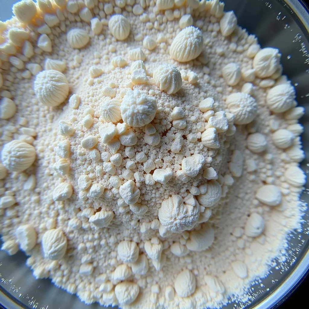 Diatomaceous earth under a microscope