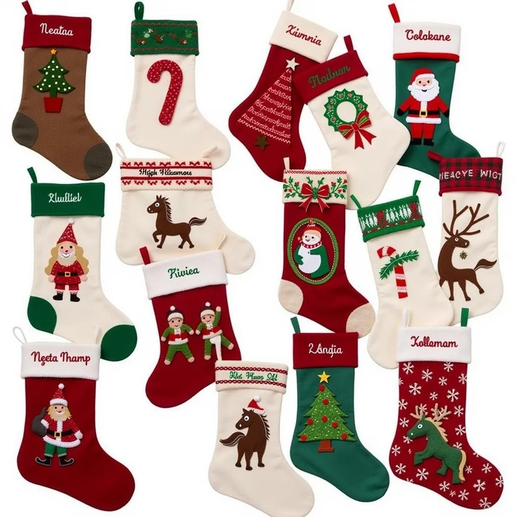 Different types of Horse Christmas Stockings