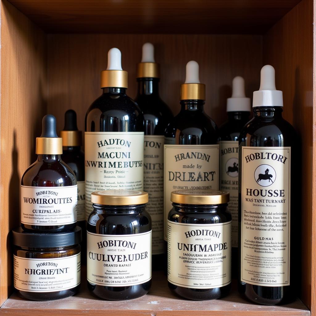 Assortment of Horse Liniment Bottles