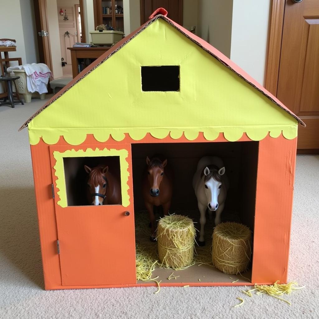 Imaginative Play with a DIY Horse Stable