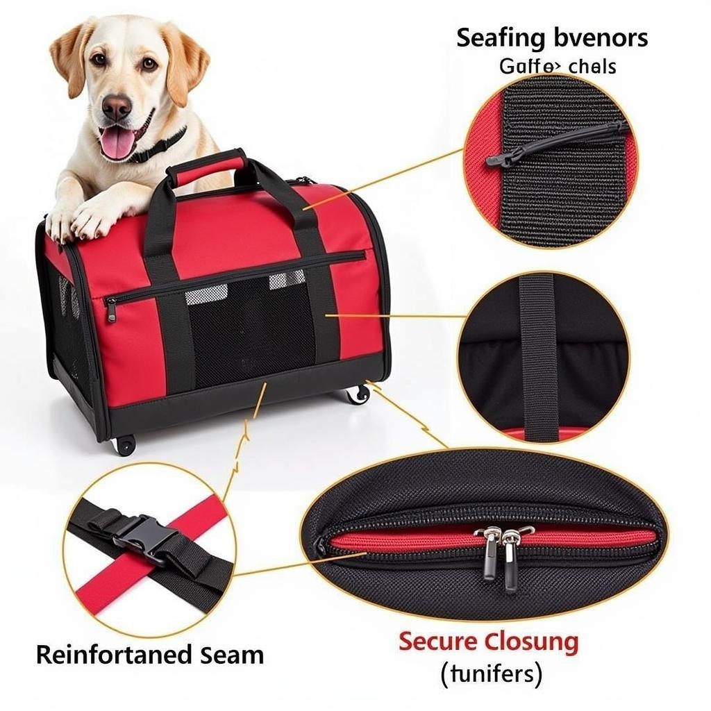 Dog carrier safety features