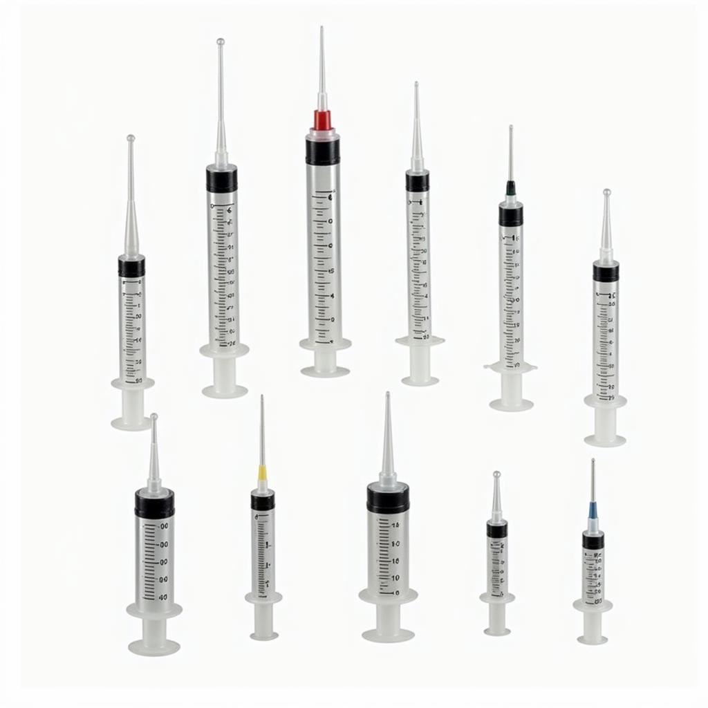 Different types of dosing syringes for horses