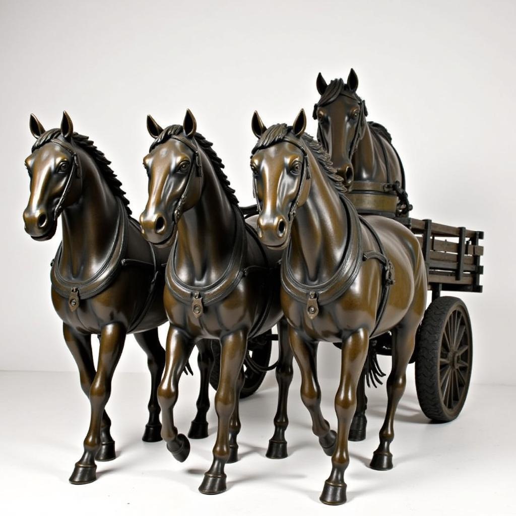 Bronze Draft Horse Sculpture