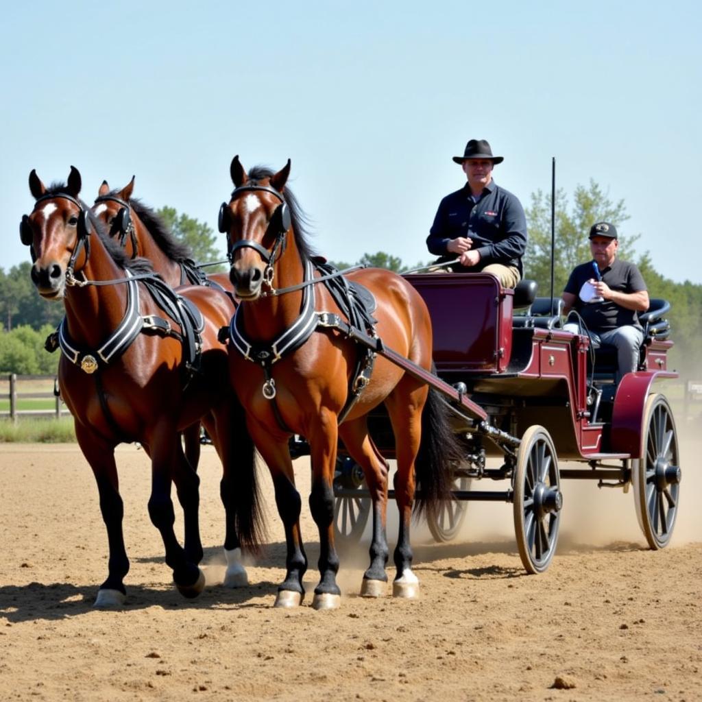 Eight-Horse Hitch Competition in Action