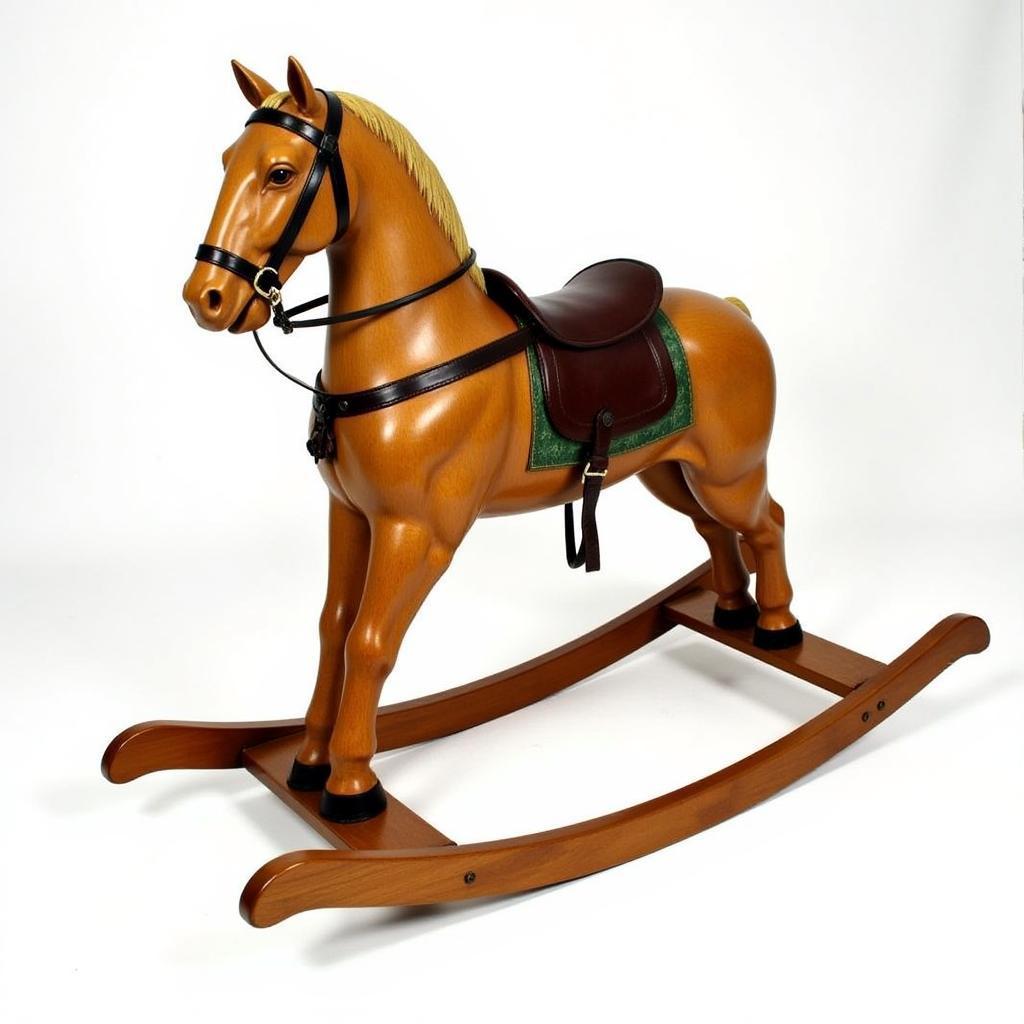 Handcrafted Enterprise Rocking Horse with Detailed Carvings