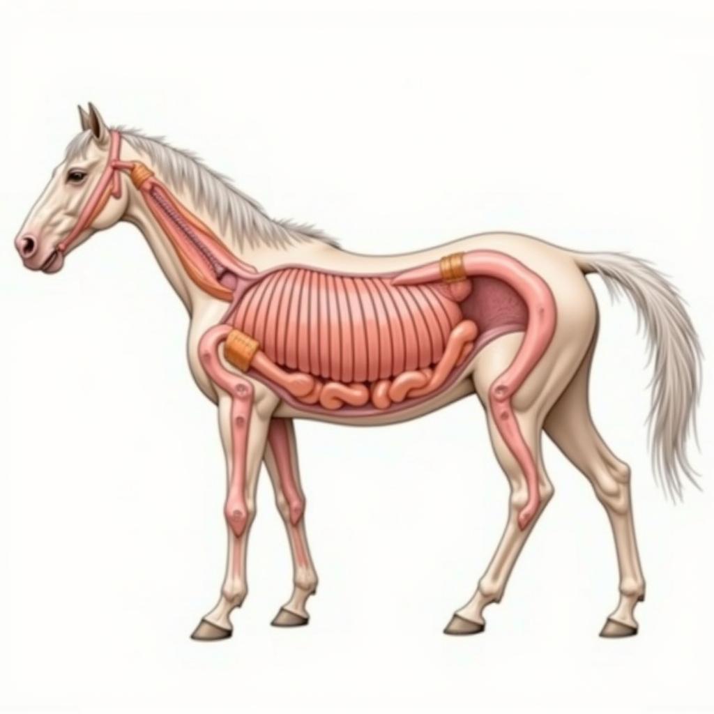 Diagram of the Equine Digestive System