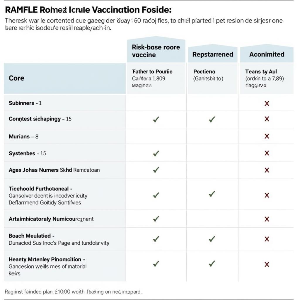 sample equine vaccination chart