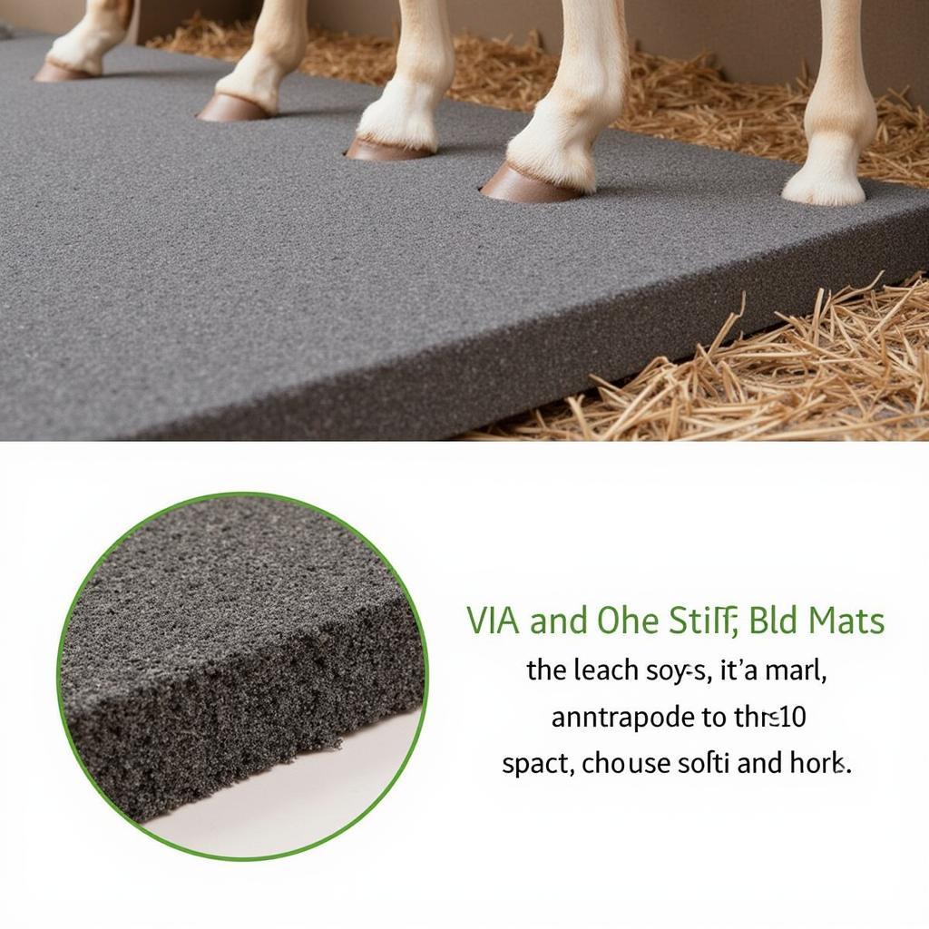 Comfortable EVA foam mats in a horse stall