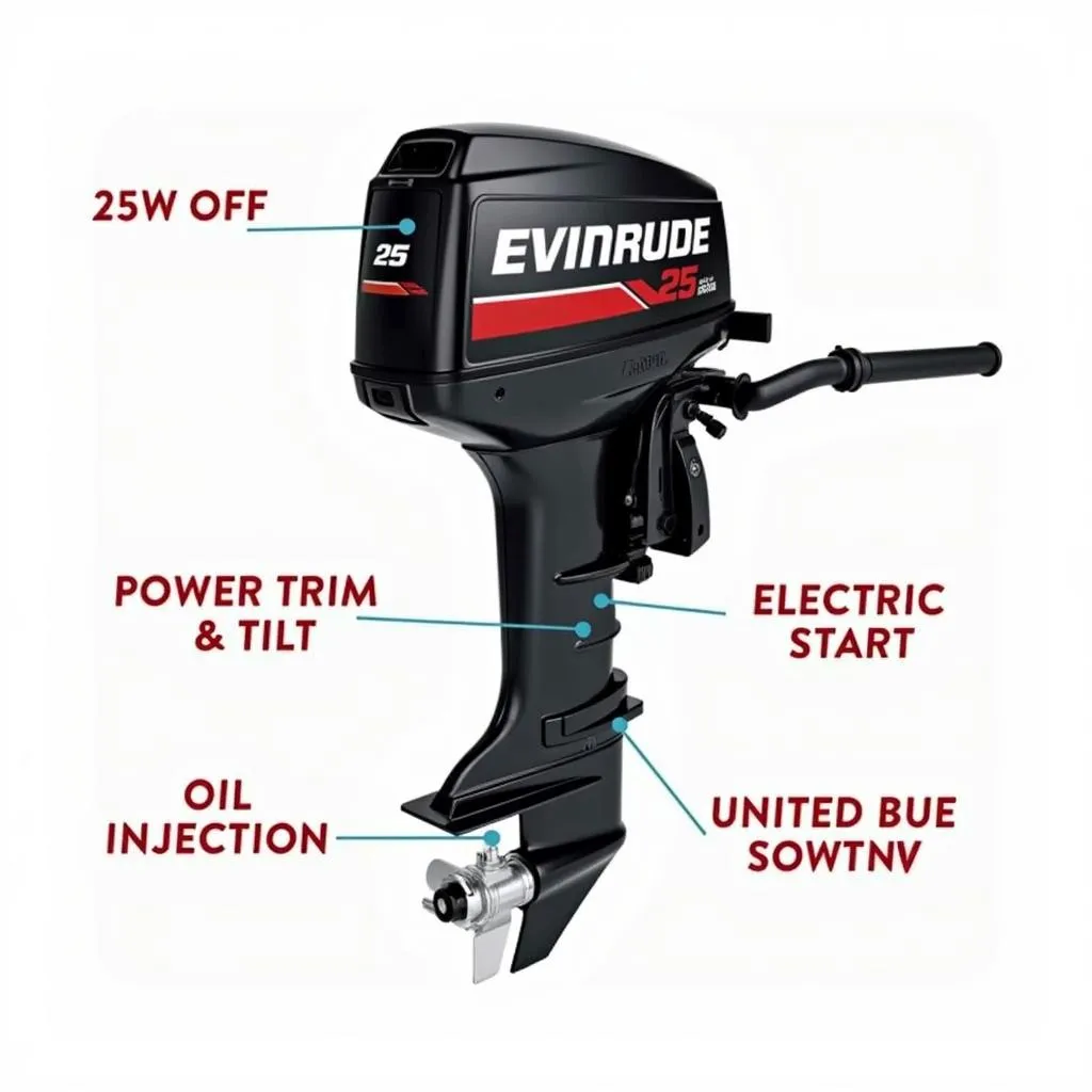 Evinrude 25 Horse Outboard Motor Features 