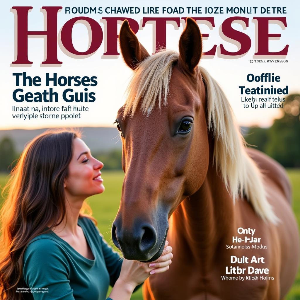 Equestrian reading horse magazine cover