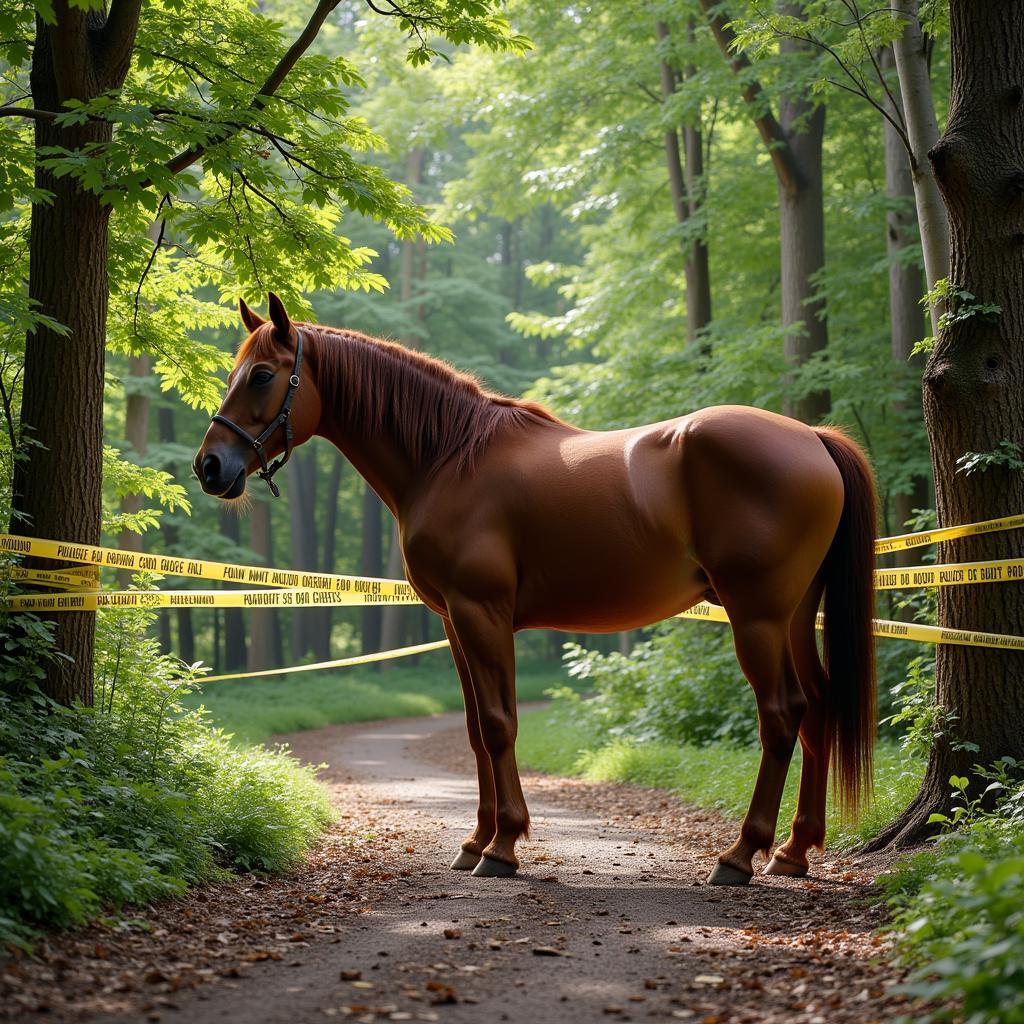 Horse at Crime Scene