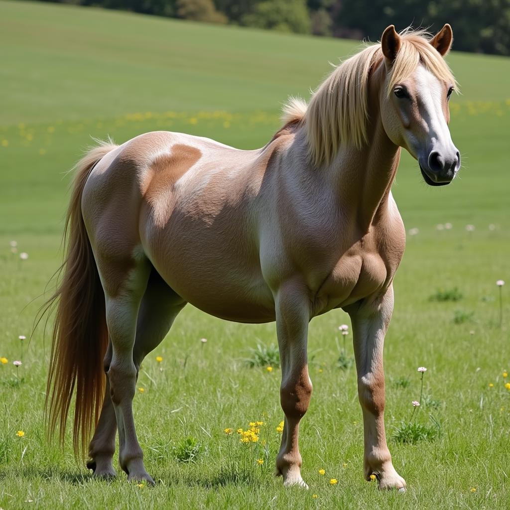 Horse exhibiting signs of fescue toxicity