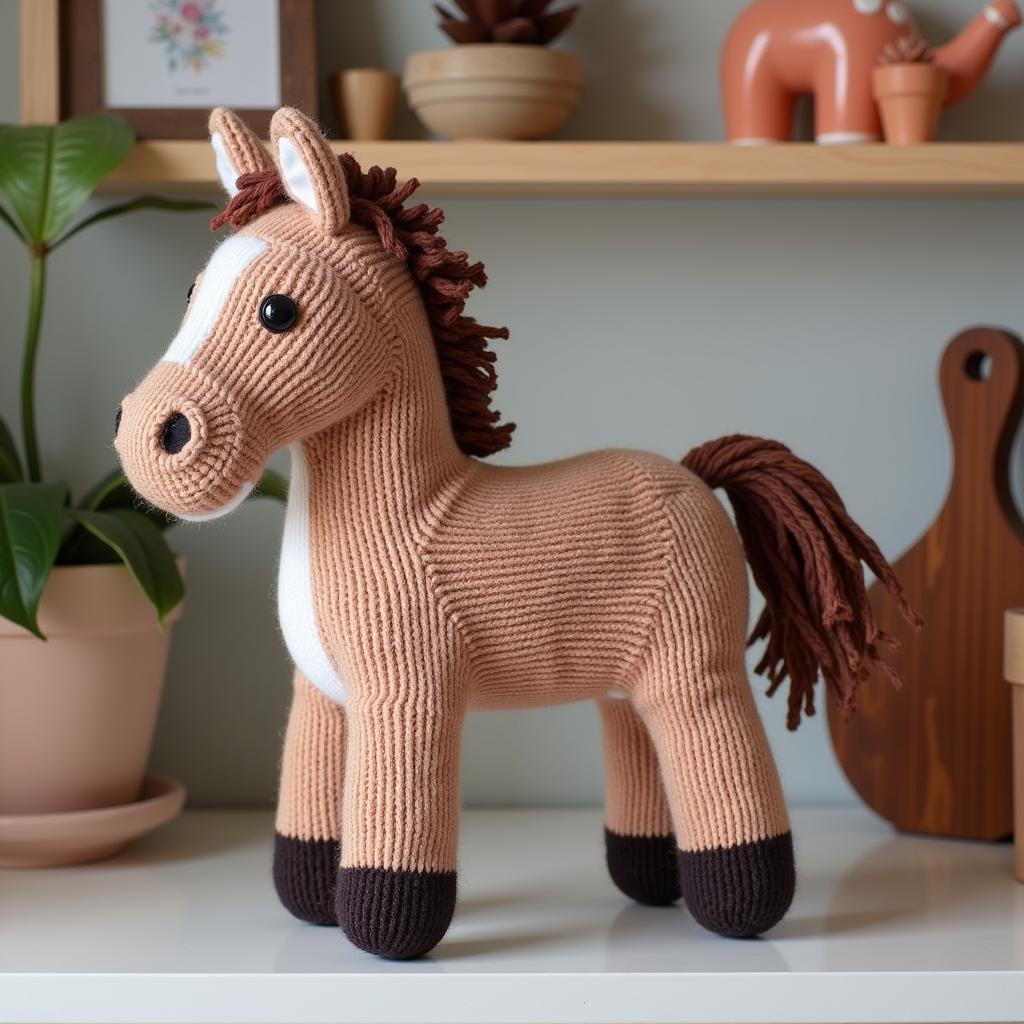 completed-knitted-horse-toy-display