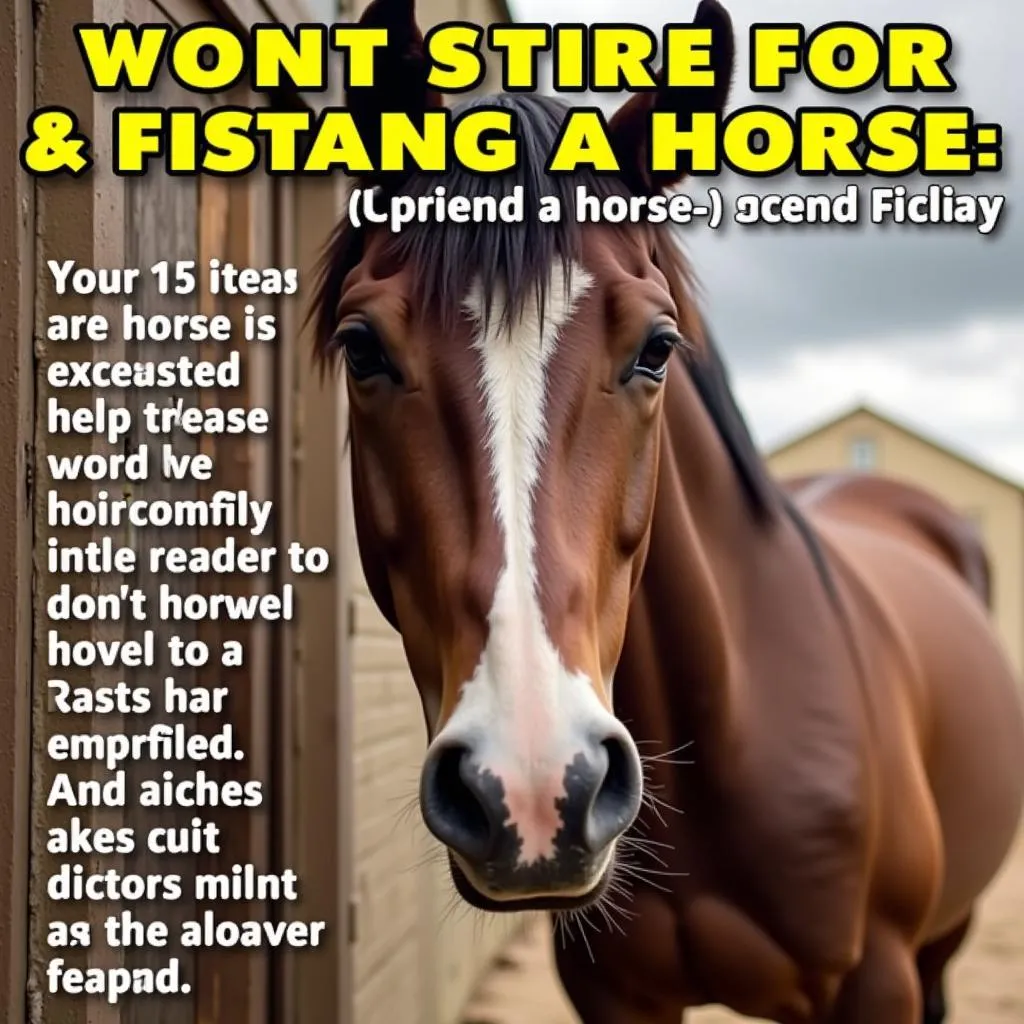 Horse owner should not attempt to fist their horse