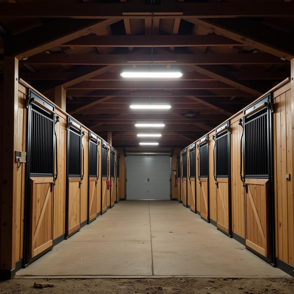 Fluorescent Lights in Horse Barn