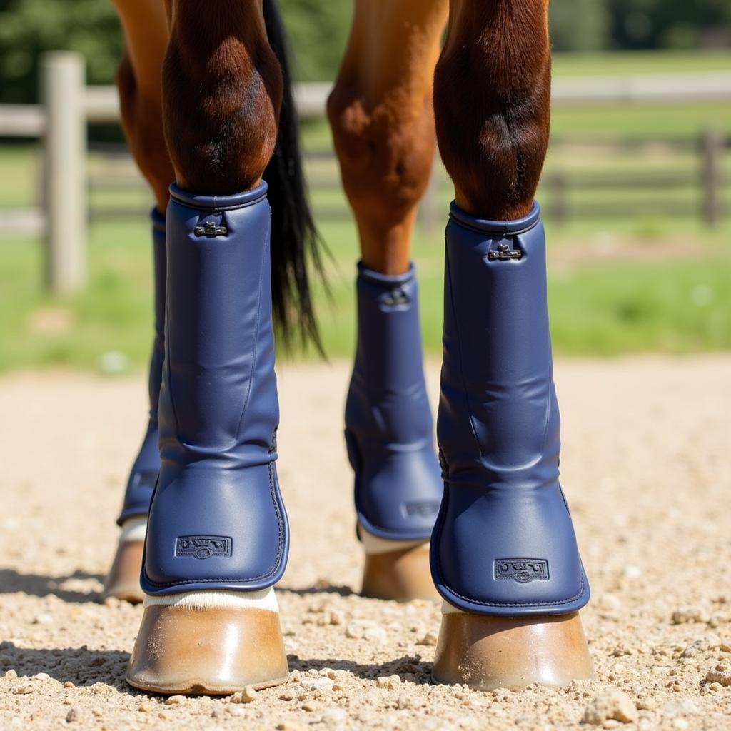 Horse Wearing Fly Boots