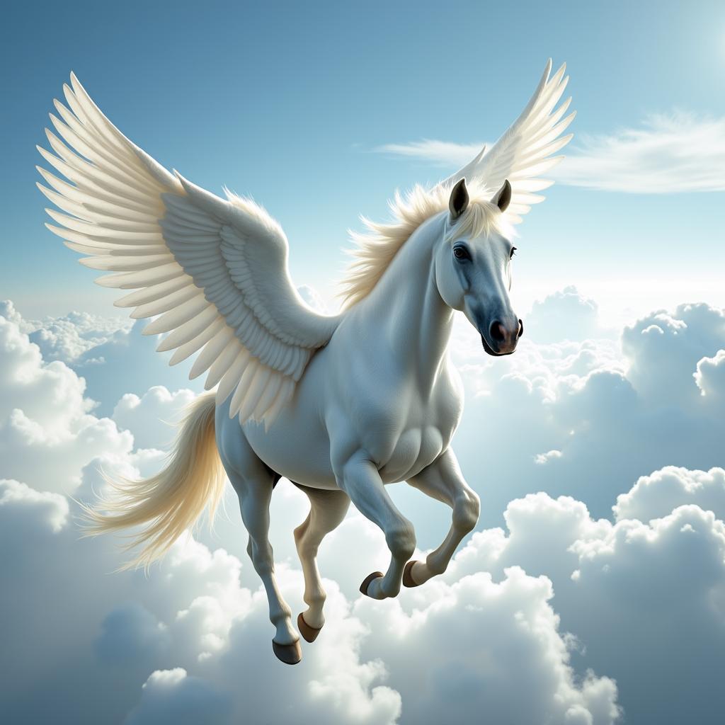 Depiction of a Flying Horse in Mythology