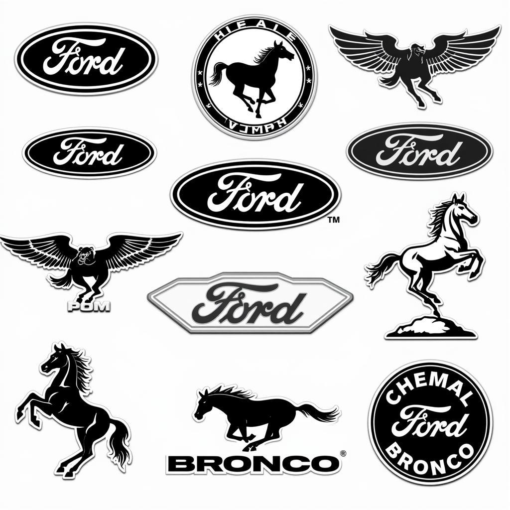 Ford Bronco emblem design variations