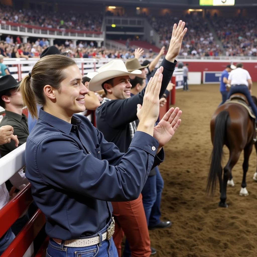 Spectators at the Fort Worth Stock Show and Rodeo