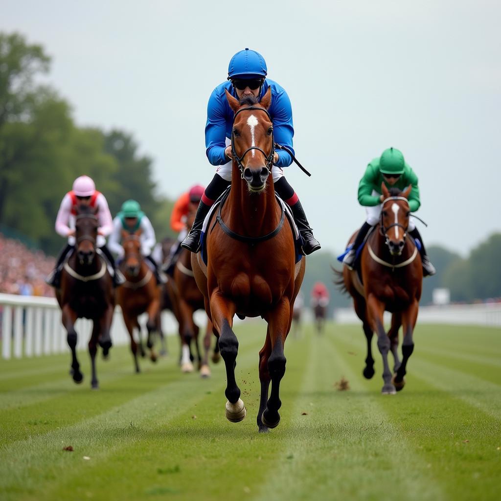 Frankel crossing the finish line first