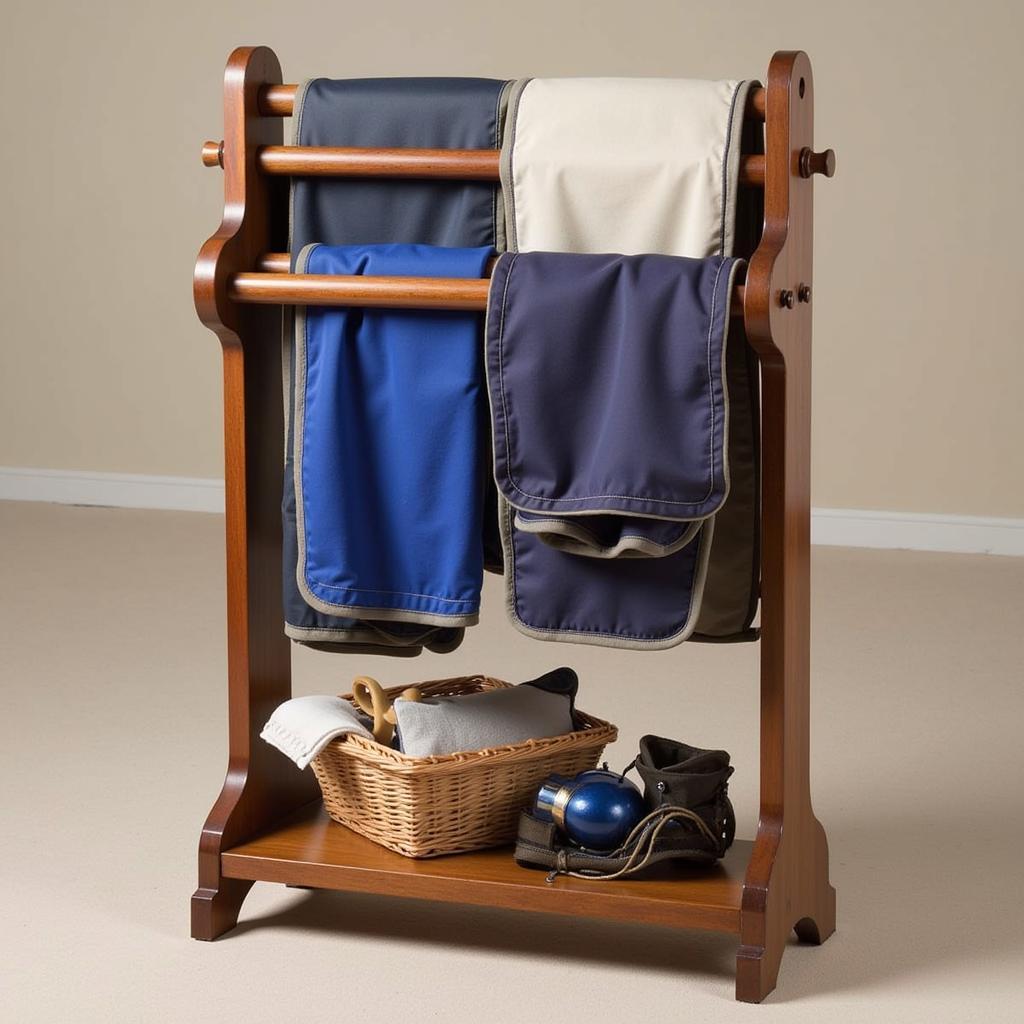 Freestanding Horse Blanket Rack